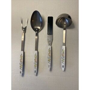 Very Rare Corelle Spice Of Life Cooking Utensils 4 Pieces Set. EUC